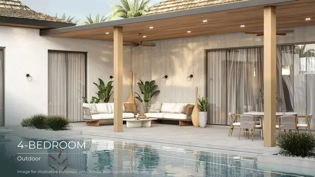 Layan Lucky Villas II — Крытая терраса у бассейна, 4 спальни, Лаян, Пхукет