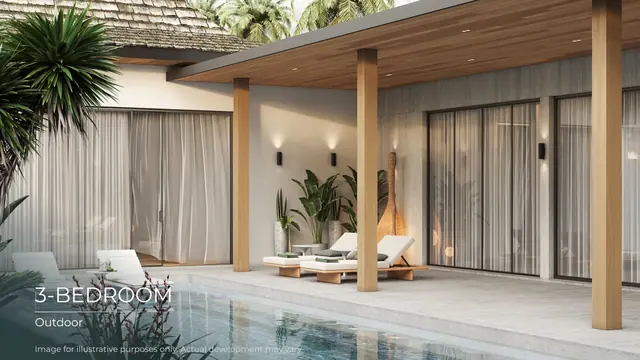 Layan Lucky Villas II — Терраса у бассейна, 3 спальни, Лаян, Пхукет