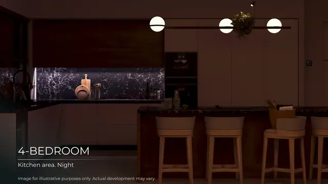 Layan Lucky Villas II — Кухонная зона вечером, Лаян, Пхукет