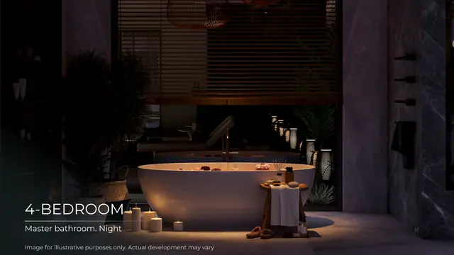 Layan Lucky Villas II — Мастер-ванная вечером, Лаян, Пхукет