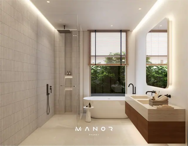 Manor — Ванная комната с ванной, Банг Тао и Лагуна, Пхукет