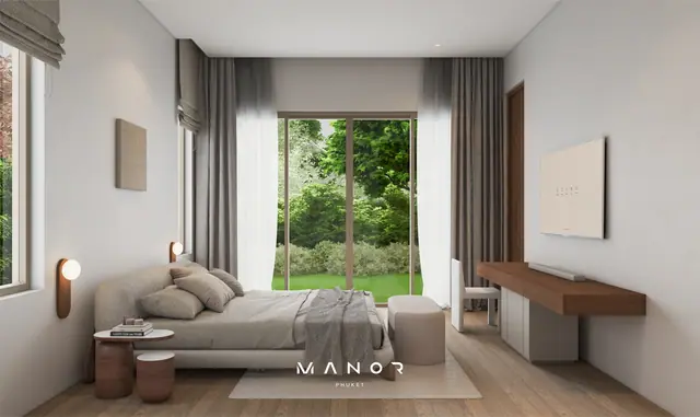 Manor — Спальня с окном в сад, Банг Тао и Лагуна, Пхукет