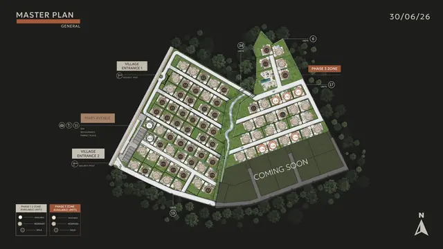 Manor — Генплан с отметками наличия, Банг Тао и Лагуна, Пхукет