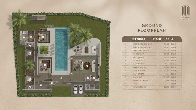 MONA Estate — 1-й этаж — интерьер, Банг Тао и Лагуна, Пхукет