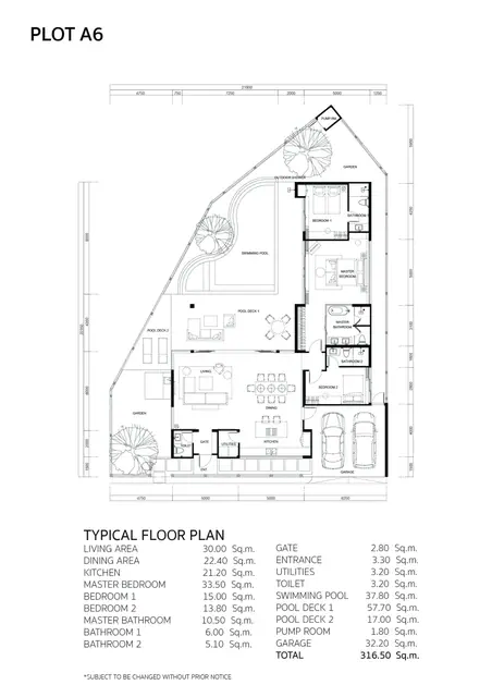 Mono Champaca — Участок A6 — 3 спальни · 316 м², Банг Тао и Лагуна, Пхукет