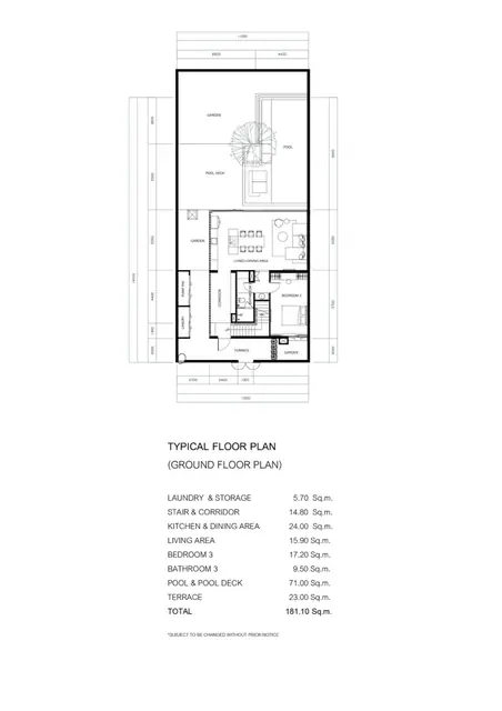 Mono Oxygen Bangtao — 1-й этаж · 181 м², Банг Тао и Лагуна, Пхукет