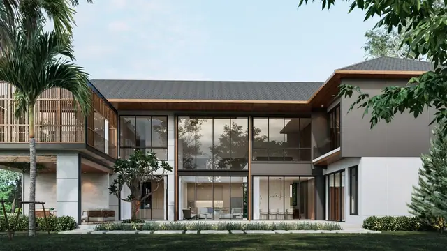 Mouana Grande Chalong Bay — Фасад виллы со стороны сада, Чалонг, Пхукет