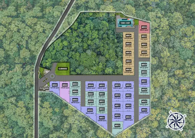 Mouana Residence KO KAEO — Мастер-план посёлка с номерами участков, Ко Кео, Пхукет