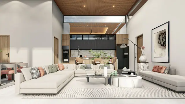 Mouana Serenity Cherng Talay — Гостиная с двусветным потолком, Банг Тао и Лагуна, Пхукет