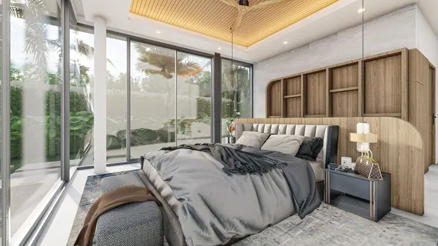Mouana Serenity Cherng Talay — Спальня с панорамным остеклением, Банг Тао и Лагуна, Пхукет