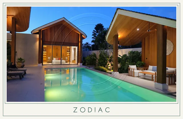 Nakara Grand Luxury Villas — Pool at dusk, Bang Tao & Laguna, Phuket