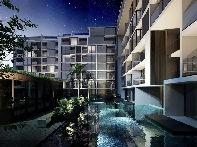 Next Point Condominium — Корпуса и бассейн ночью, Раваи и Най Харн, Пхукет