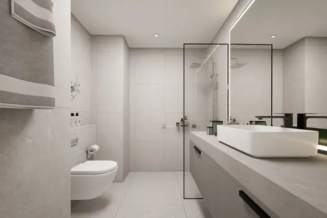 Next Point Condominium — Ванная с душевой за стеклом, Раваи и Най Харн, Пхукет