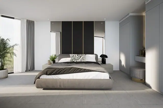 Next Point Condominium — Спальня с гардеробом и зеркалом, Раваи и Най Харн, Пхукет