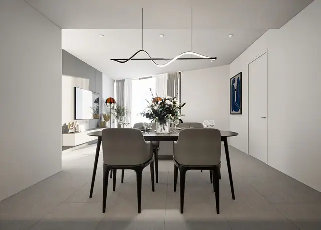 Next Point Condominium — Столовая с круглым столом, Раваи и Най Харн, Пхукет