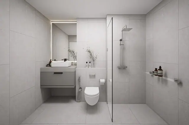 Next Point Condominium — Ванная с душевой кабиной, Раваи и Най Харн, Пхукет