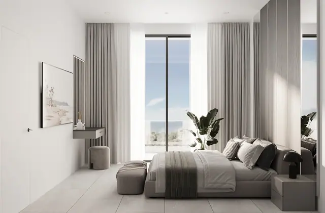 Next Point Condominium — Спальня с видом на море, Раваи и Най Харн, Пхукет