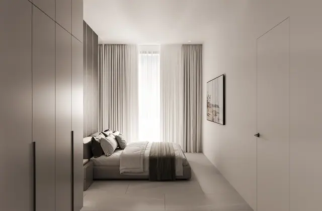 Next Point Condominium — Спальня с гардеробной стеной · 3 спальни, Раваи и Най Харн, Пхукет
