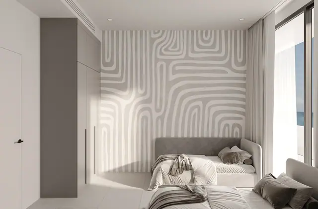 Next Point Condominium — Детская с декоративными обоями · 3 спальни, Раваи и Най Харн, Пхукет