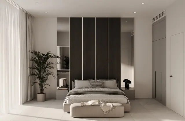 Next Point Condominium — Мастер-спальня с гардеробом · 3 спальни, Раваи и Най Харн, Пхукет