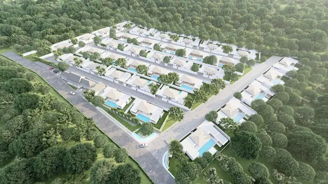 The Ozone Campus Villa — Виллы с высоты, правый ракурс, Банг Тао и Лагуна, Пхукет