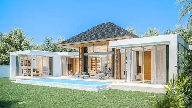 The Ozone Campus Villa — Вилла с бассейном со стороны сада, Банг Тао и Лагуна, Пхукет