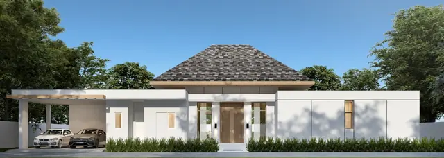 The Ozone Campus Villa — Главный фасад со стороны улицы, Банг Тао и Лагуна, Пхукет