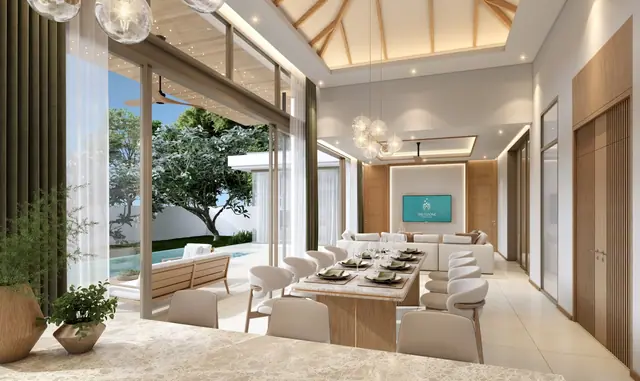 The Ozone Campus Villa — Столовая с выходом к бассейну, Банг Тао и Лагуна, Пхукет