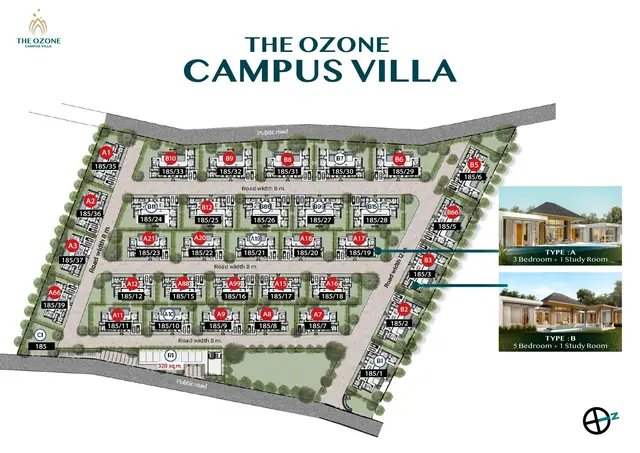 The Ozone Campus Villa — Генплан посёлка, Банг Тао и Лагуна, Пхукет