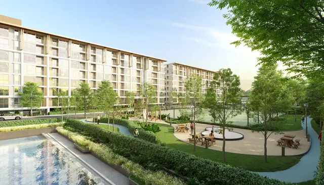 Ozone Oasis Condominium — Сад и канал с высоты, Банг Тао и Лагуна, Пхукет