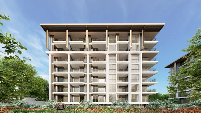 Ozone Oasis Condominium — Торцевой фасад корпуса, Банг Тао и Лагуна, Пхукет