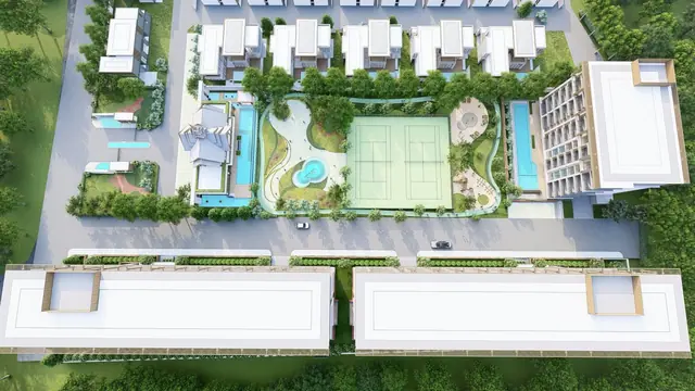 Ozone Oasis Condominium — Спортивная зона с высоты, Банг Тао и Лагуна, Пхукет