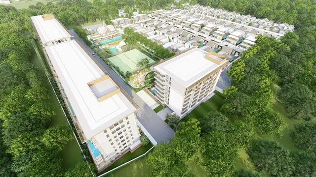 Ozone Oasis Condominium — Кровля и бассейны сверху, Банг Тао и Лагуна, Пхукет
