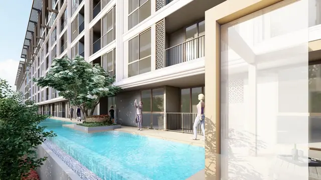 Ozone Oasis Condominium — Бассейн у подножия корпуса, Банг Тао и Лагуна, Пхукет