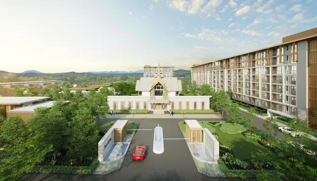 Ozone Oasis Condominium — Въездной павильон со стороны дороги, Банг Тао и Лагуна, Пхукет