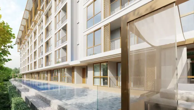 Ozone Oasis Condominium — Бассейн вдоль фасада, Банг Тао и Лагуна, Пхукет