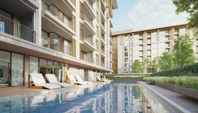 Ozone Oasis Condominium — Бассейн во внутреннем дворе, Банг Тао и Лагуна, Пхукет