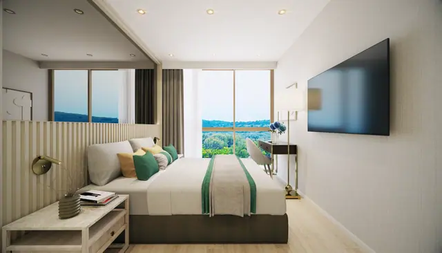 Ozone Oasis Condominium — Спальня с рабочим столом · тип A, Банг Тао и Лагуна, Пхукет