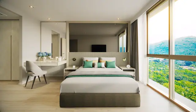 Ozone Oasis Condominium — Спальня с туалетным столиком · тип B, Банг Тао и Лагуна, Пхукет