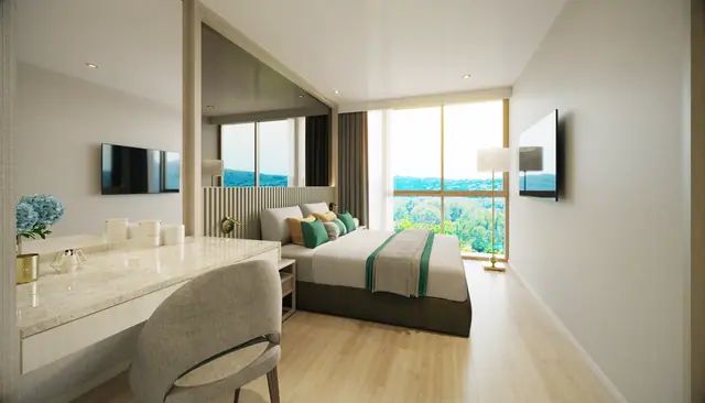 Ozone Oasis Condominium — Спальня с телевизором · тип B, Банг Тао и Лагуна, Пхукет