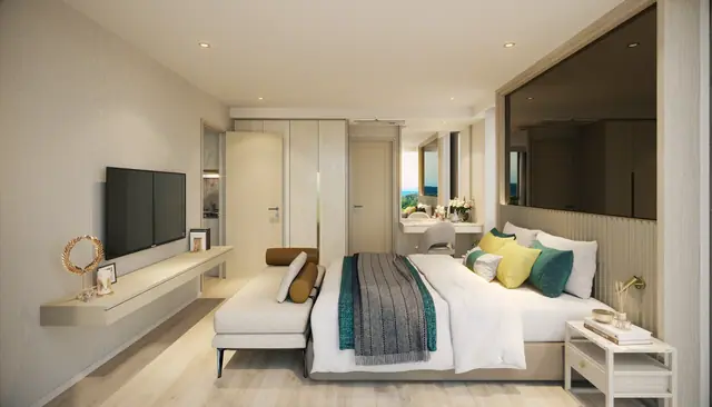 Ozone Oasis Condominium — Спальня 1, вид от окна · тип A, Банг Тао и Лагуна, Пхукет