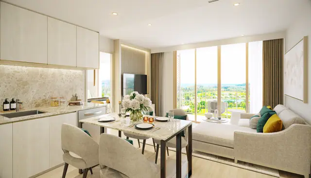 Ozone Oasis Condominium — Кухня-столовая · 2 спальни, тип A, Банг Тао и Лагуна, Пхукет