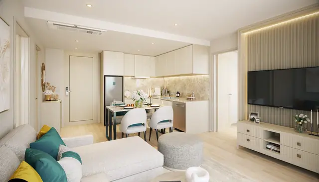 Ozone Oasis Condominium — Гостиная · 2 спальни, тип A, Банг Тао и Лагуна, Пхукет
