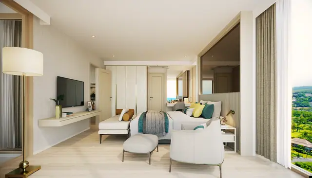 Ozone Oasis Condominium — Спальня 1 с зоной отдыха · тип B, Банг Тао и Лагуна, Пхукет