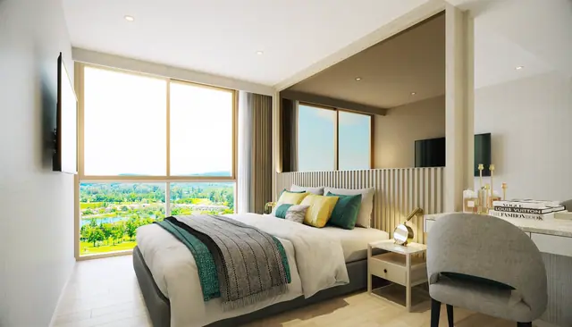Ozone Oasis Condominium — Спальня 2 у окна · тип B, Банг Тао и Лагуна, Пхукет