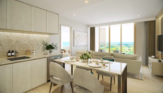Ozone Oasis Condominium — Кухня-столовая · 2 спальни, тип B, Банг Тао и Лагуна, Пхукет
