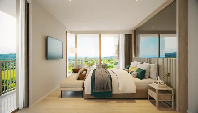 Ozone Oasis Condominium — Спальня 3 у окна · 3 спальни, Банг Тао и Лагуна, Пхукет