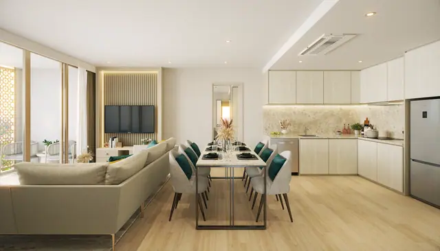 Ozone Oasis Condominium — Гостиная-столовая · 3 спальни, Банг Тао и Лагуна, Пхукет