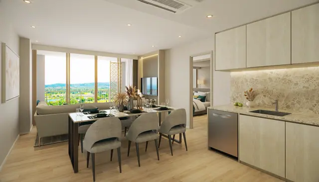 Ozone Oasis Condominium — Кухня-столовая · 3 спальни, Банг Тао и Лагуна, Пхукет
