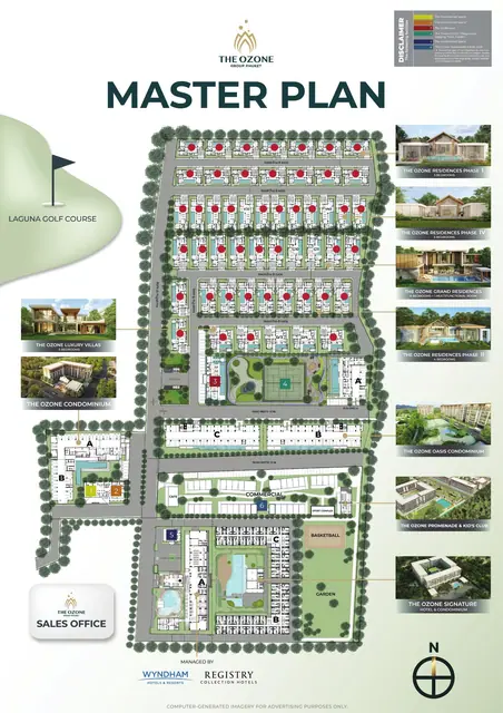 Ozone Oasis Condominium — Генплан The Ozone: виллы, резиденции и кондоминиумы у поля Laguna Golf, Банг Тао и Лагуна, Пхукет